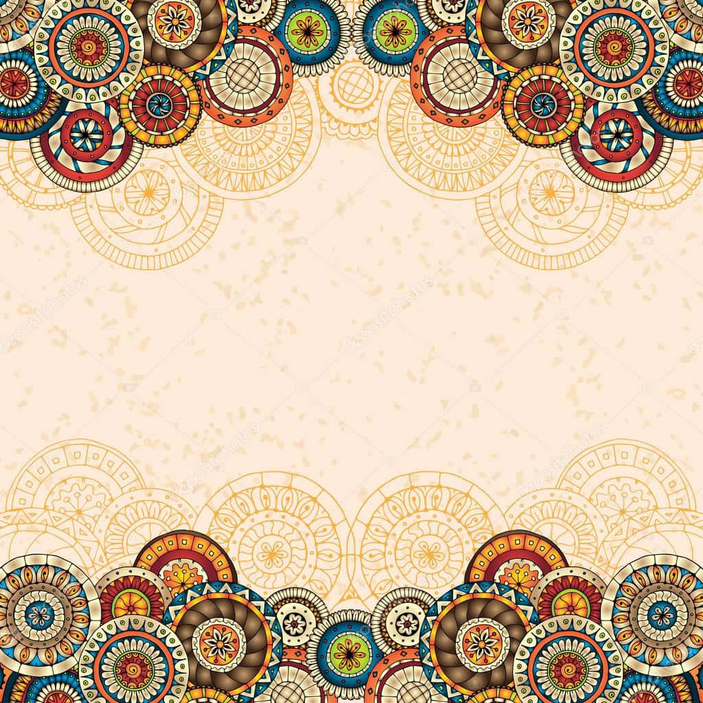 An Ethnic Background With A Lot Of Circles