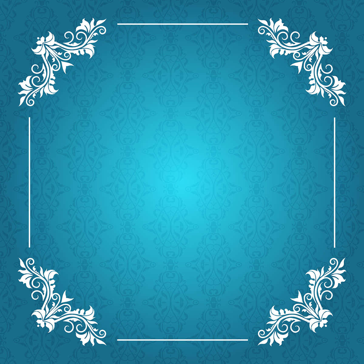 A Blue Background With White Floral Pattern