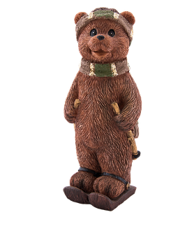 Decorative Bear Figurinewith Hat PNG