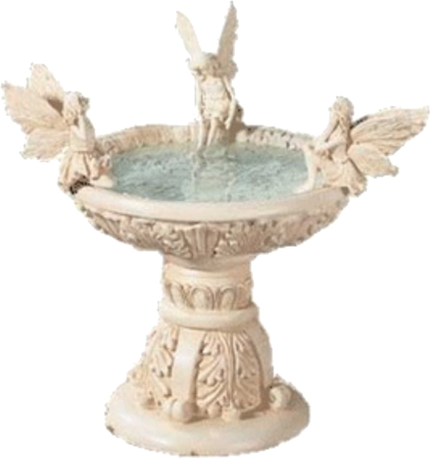 Decorative Bird Bath Fountain PNG