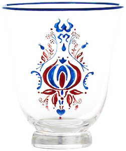 Decorative Blueand Red Painted Glass PNG