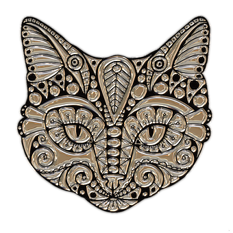 Decorative Cat Mask Artwork PNG