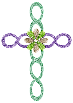 Decorative Celtic Cross Design PNG
