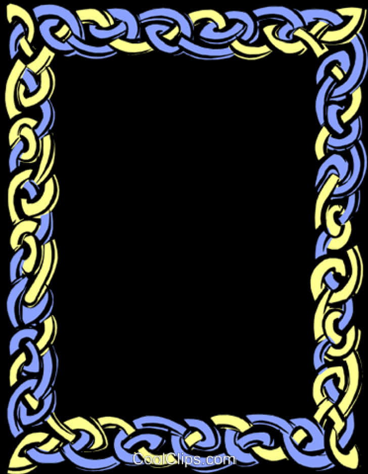 Decorative Chain Link Page Border PNG