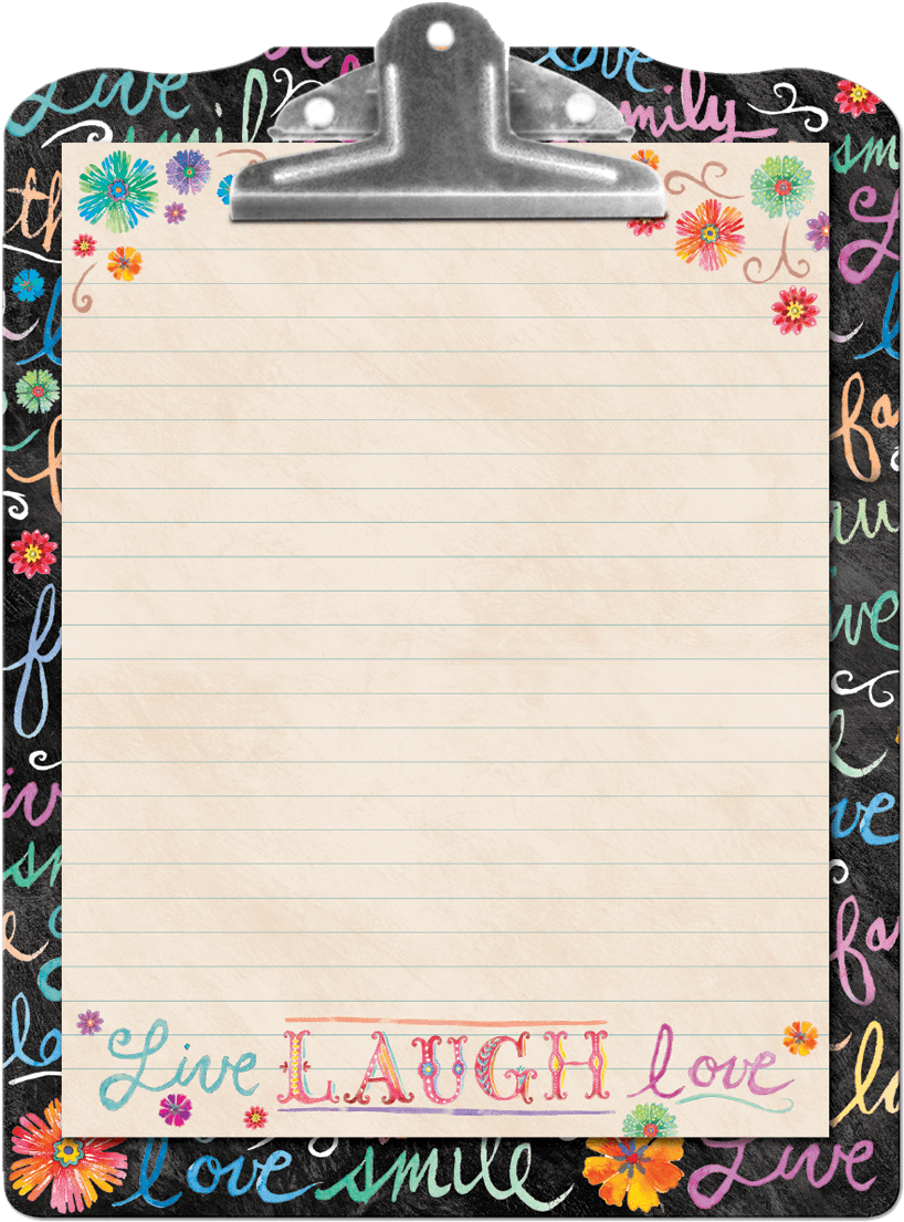Decorative Clipboard Notepad PNG