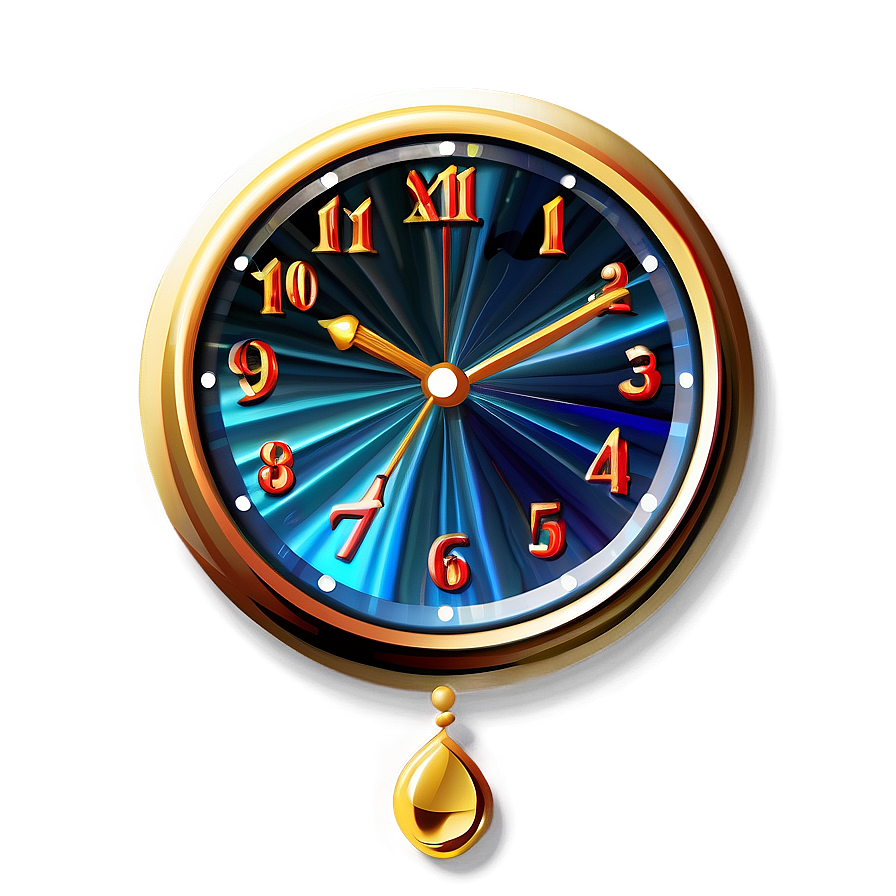 Decorative Clock Clipart Png 06262024 PNG