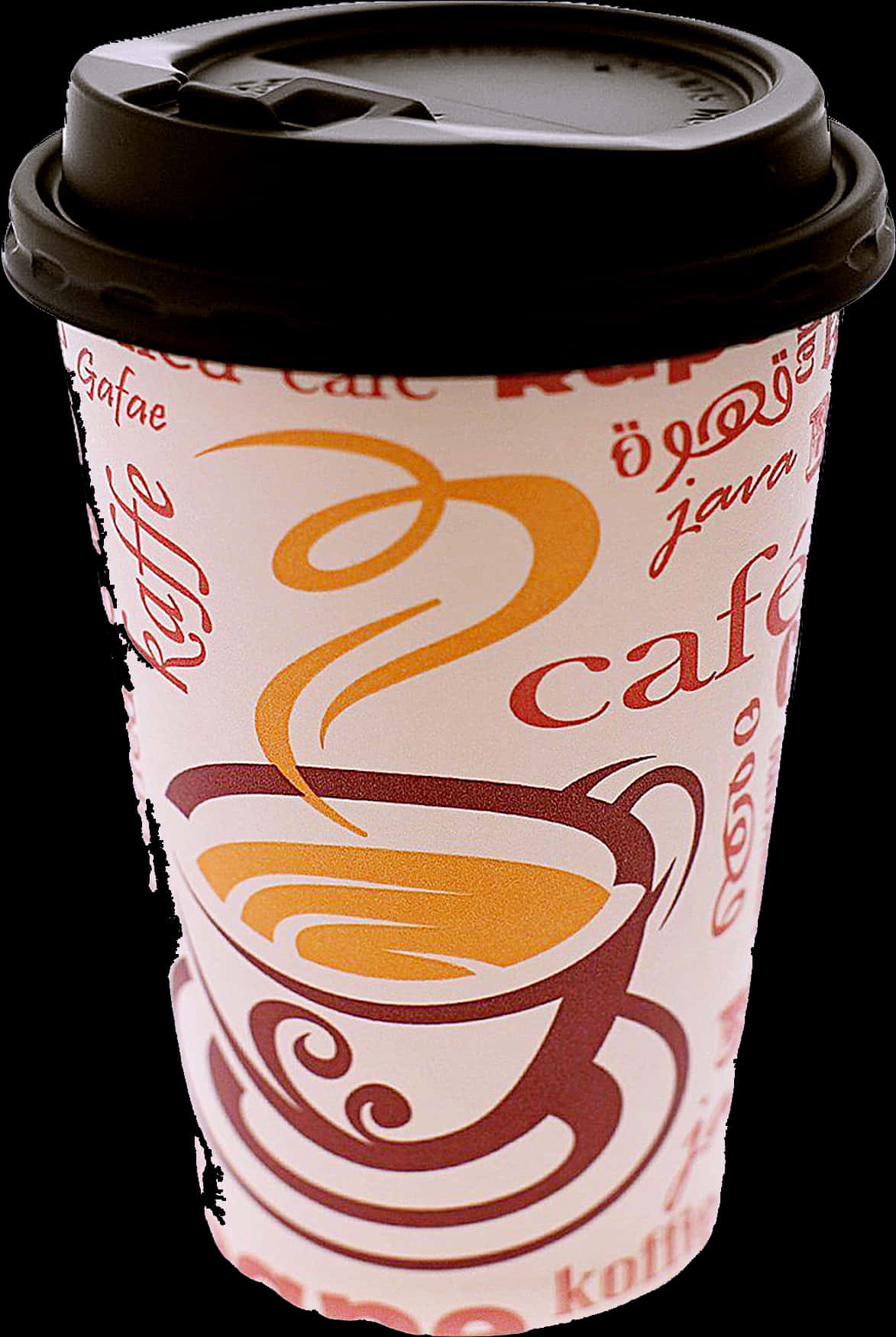 Decorative Coffee Cupwith Lid PNG