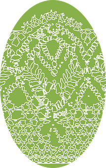 Papel tapiz ovalado verde lima con patrones florales y de enredaderas blancos de encaje