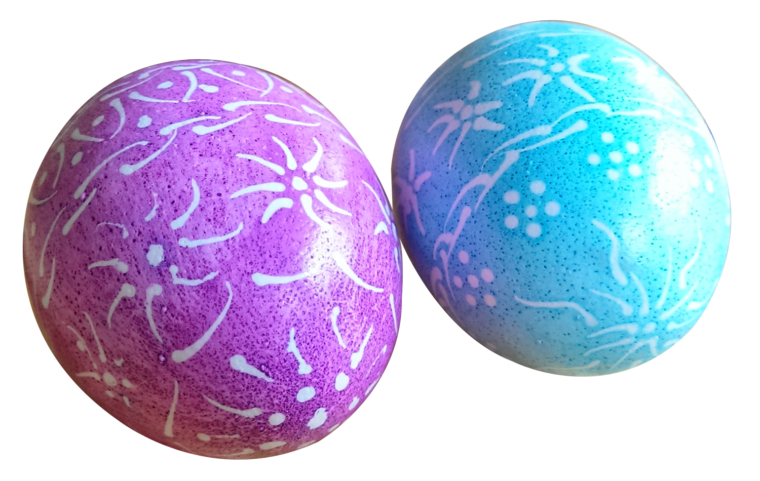 Decorative Easter Eggs Purpleand Blue PNG