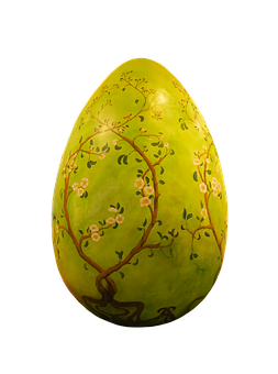 Decorative Easter Eggwith Floral Design.jpg PNG