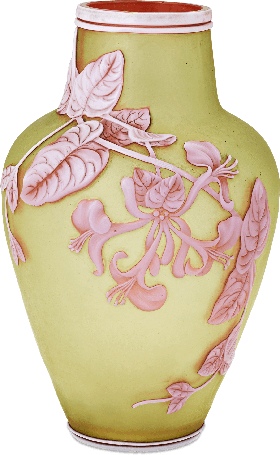 Decorative Floral Ceramic Vase PNG