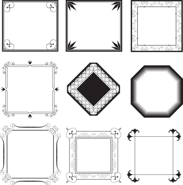 Decorative Frame Collection Vector PNG