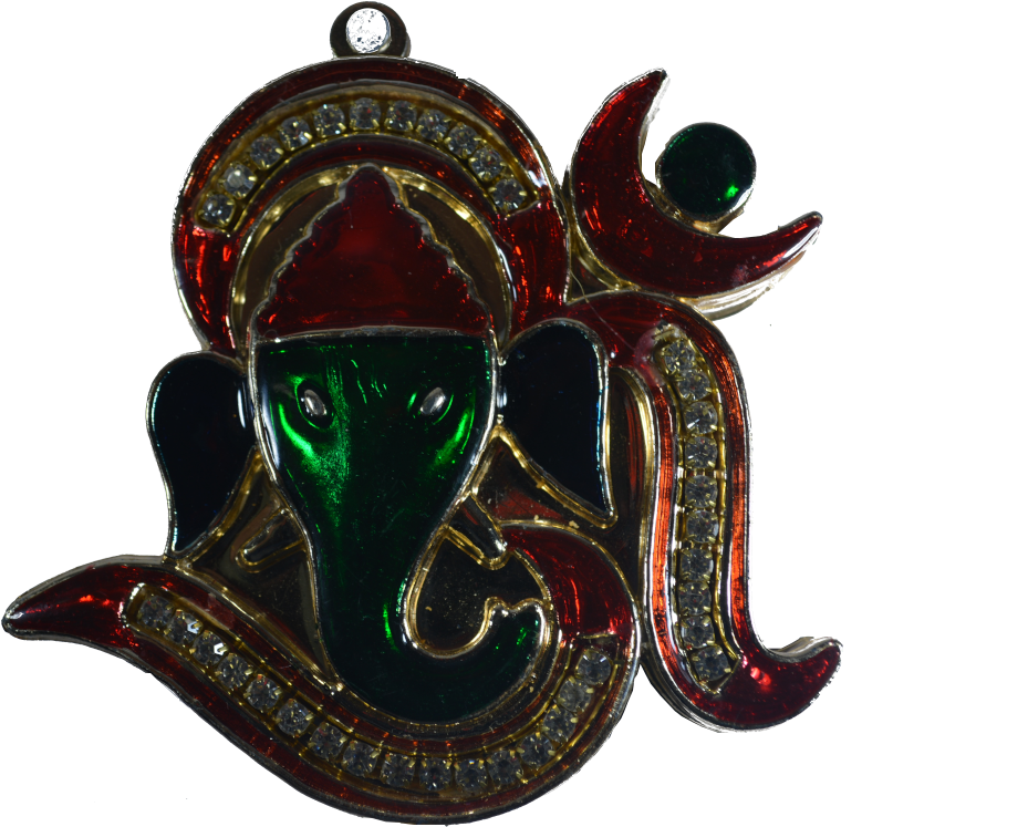Decorative Ganesh Pendant PNG