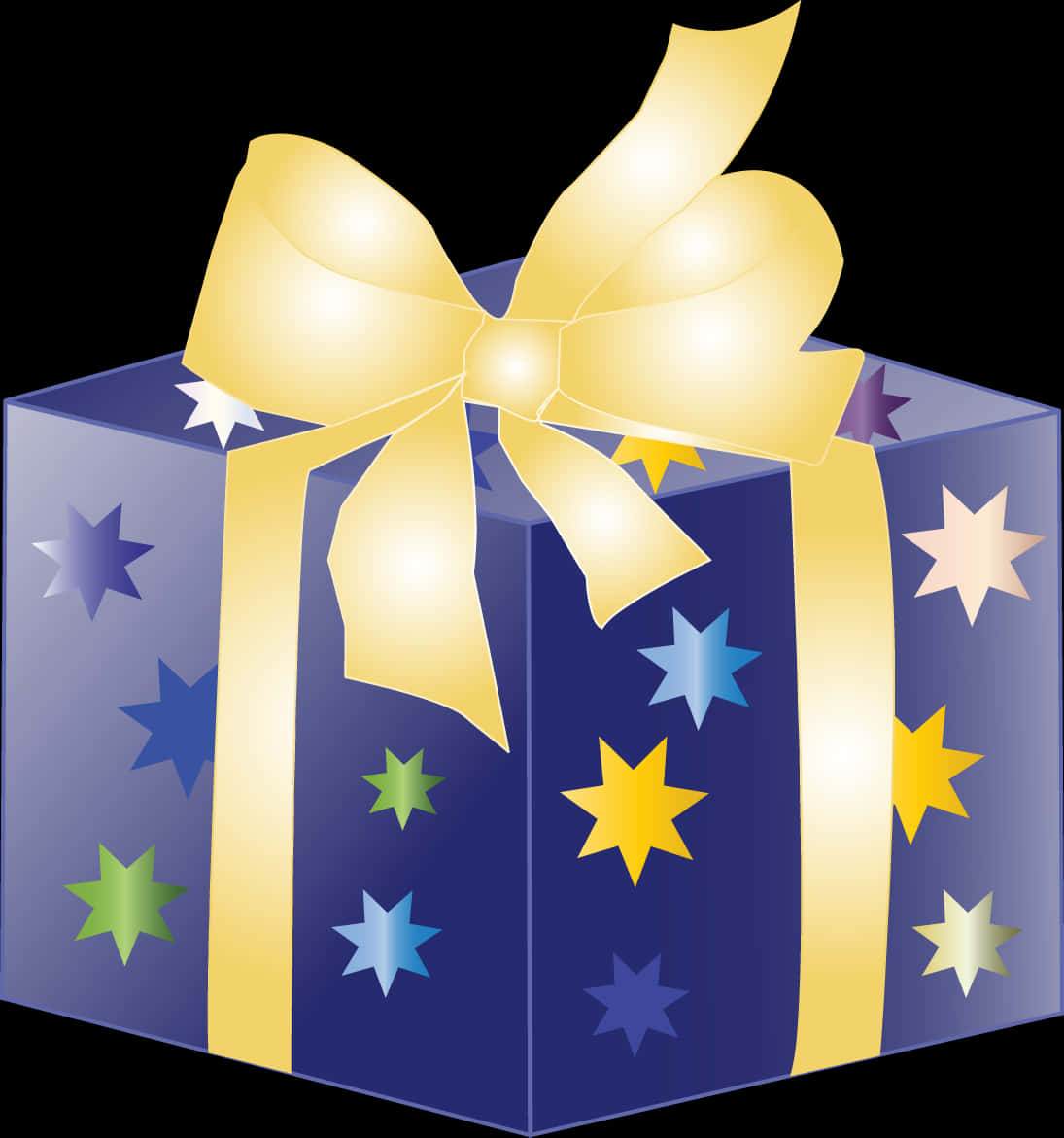 Decorative Gift Boxwith Golden Ribbon PNG