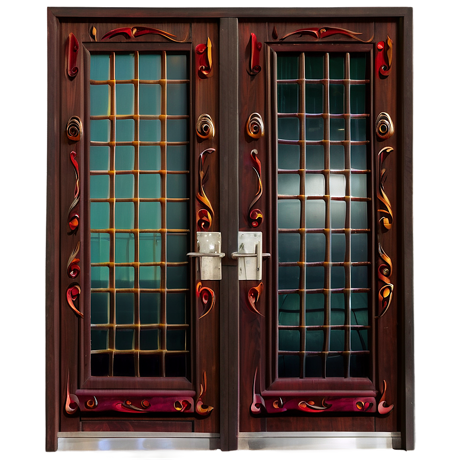 Decorative Glass Door Png 05042024 PNG