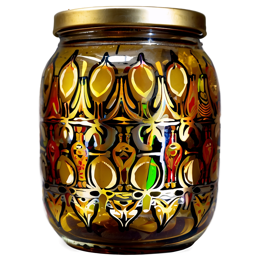 Decorative Glass Jar Png 06132024 PNG