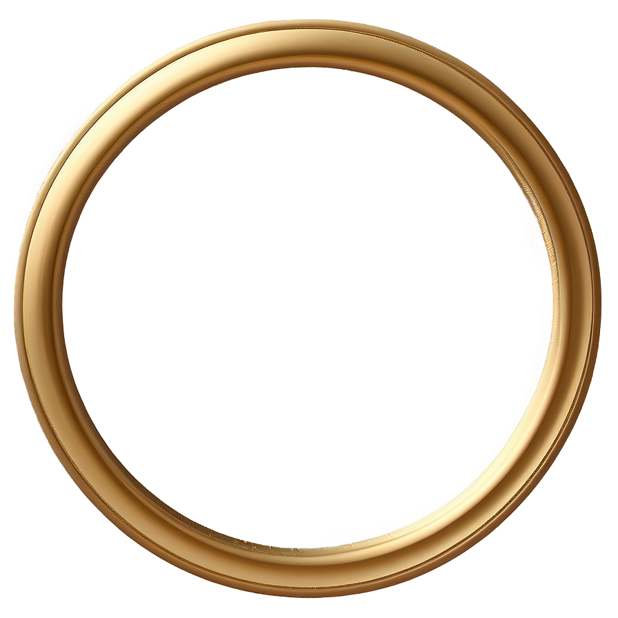Decorative Gold Circle Frame Png 06262024 PNG