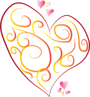 Decorative Heart Artwork PNG