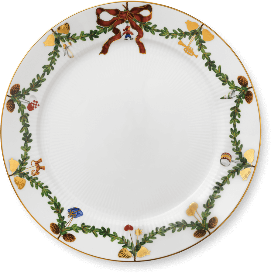 Decorative Holiday Plate PNG