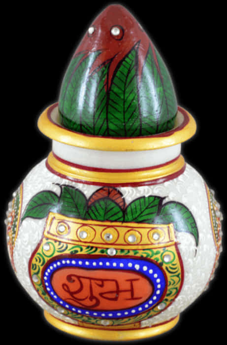 Decorative Indian Kalash Pot PNG