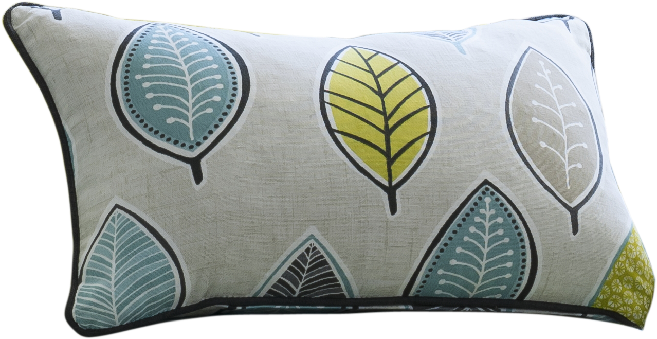 Decorative Leaf Pattern Pillow PNG