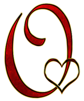 Decorative Letter Cwith Heart PNG