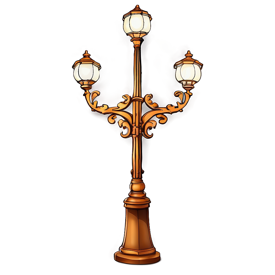 Decorative Light Pole Png 06212024 PNG