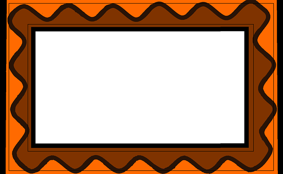 Decorative Orange Frame PNG