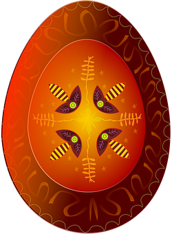Decorative Painted Easter Egg PNG