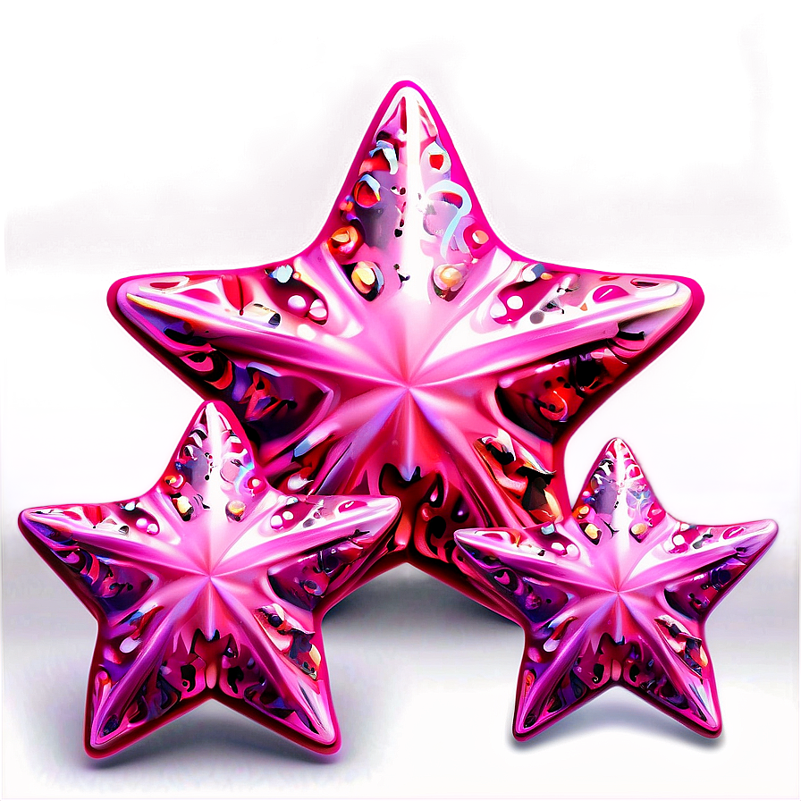 Download Decorative Pink Stars Png Fcl | Wallpapers.com