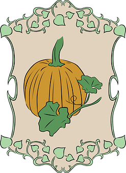 Decorative Pumpkin Artwork PNG