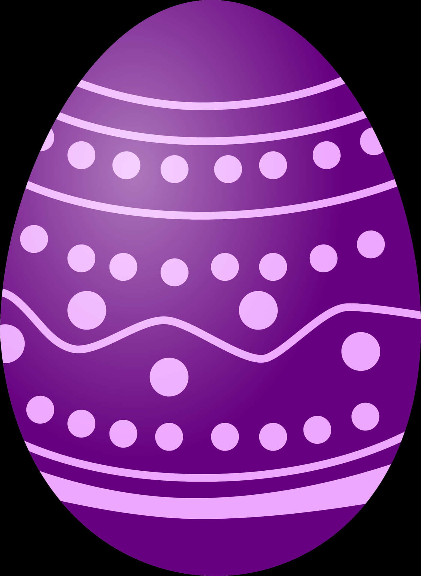 Decorative Purple Easter Egg PNG