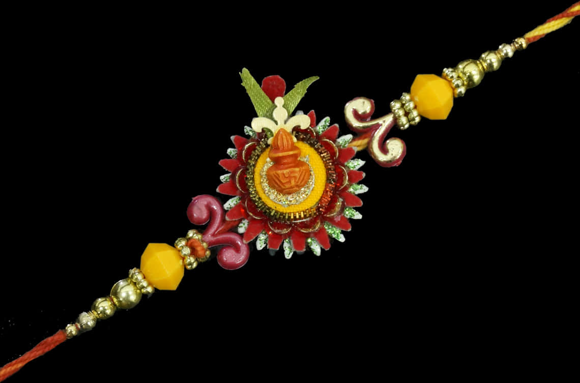 Decorative Rakhi Bracelet Design PNG