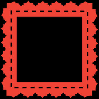 Decorative Red Square Frame PNG