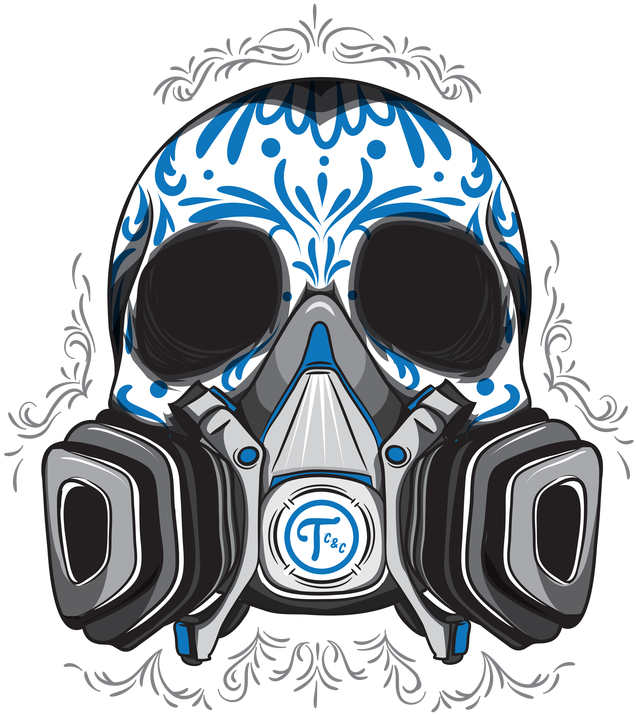 Decorative Skull Gas Mask Art PNG