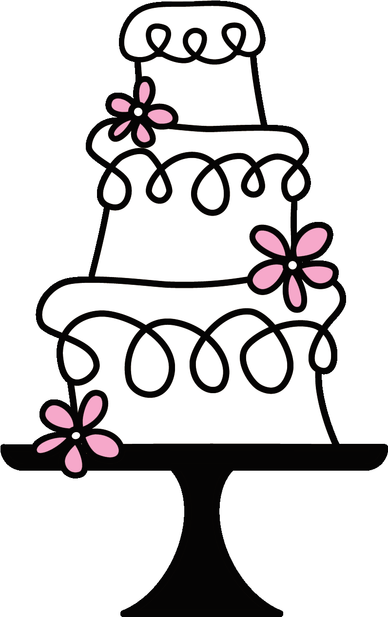 Decorative Tiered Cake Graphic PNG