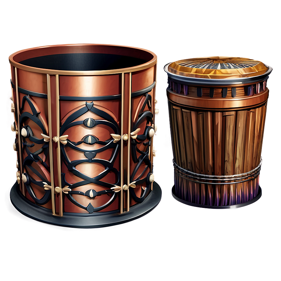 Decorative Trash Can Png 05042024 PNG