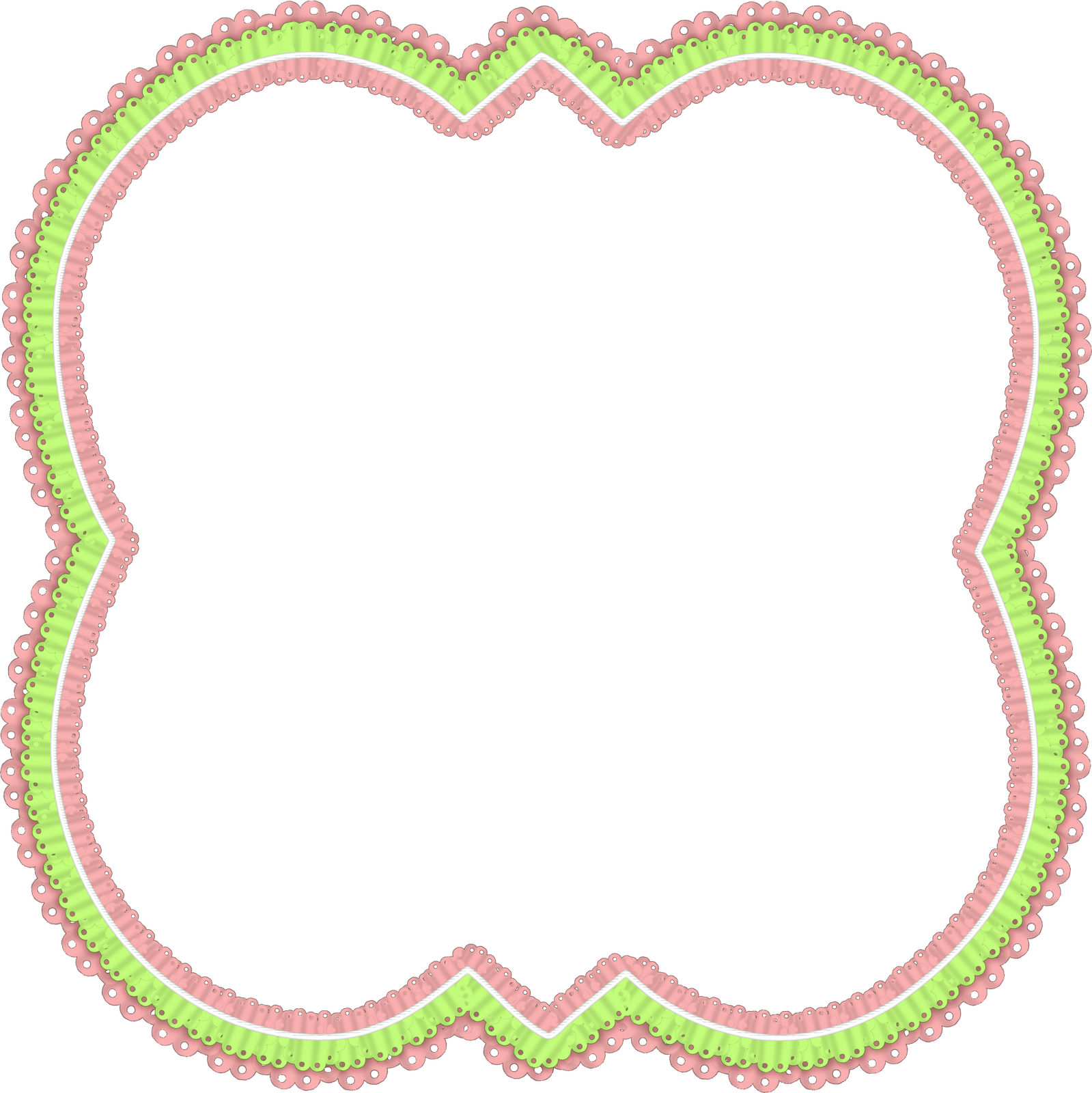 Decorative Wavy Frame Design PNG