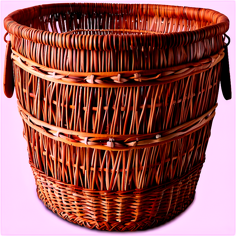 Decorative Wicker Laundry Basket Png Nxj43 PNG