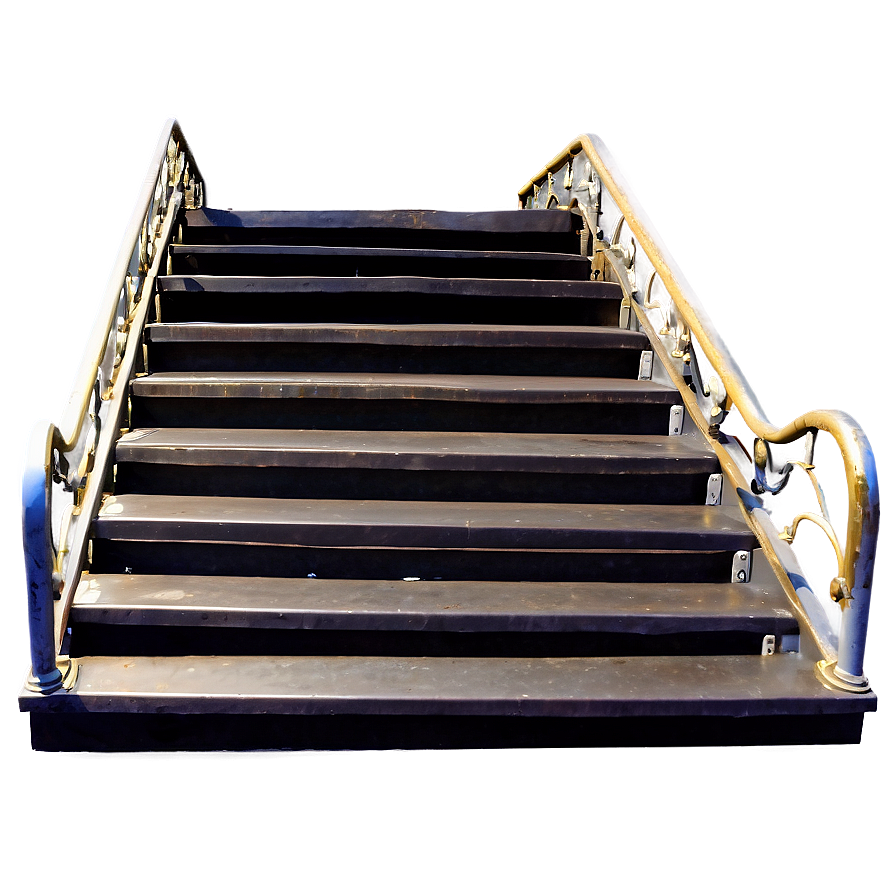 Decorative Wrought Iron Stairs Png 11 PNG