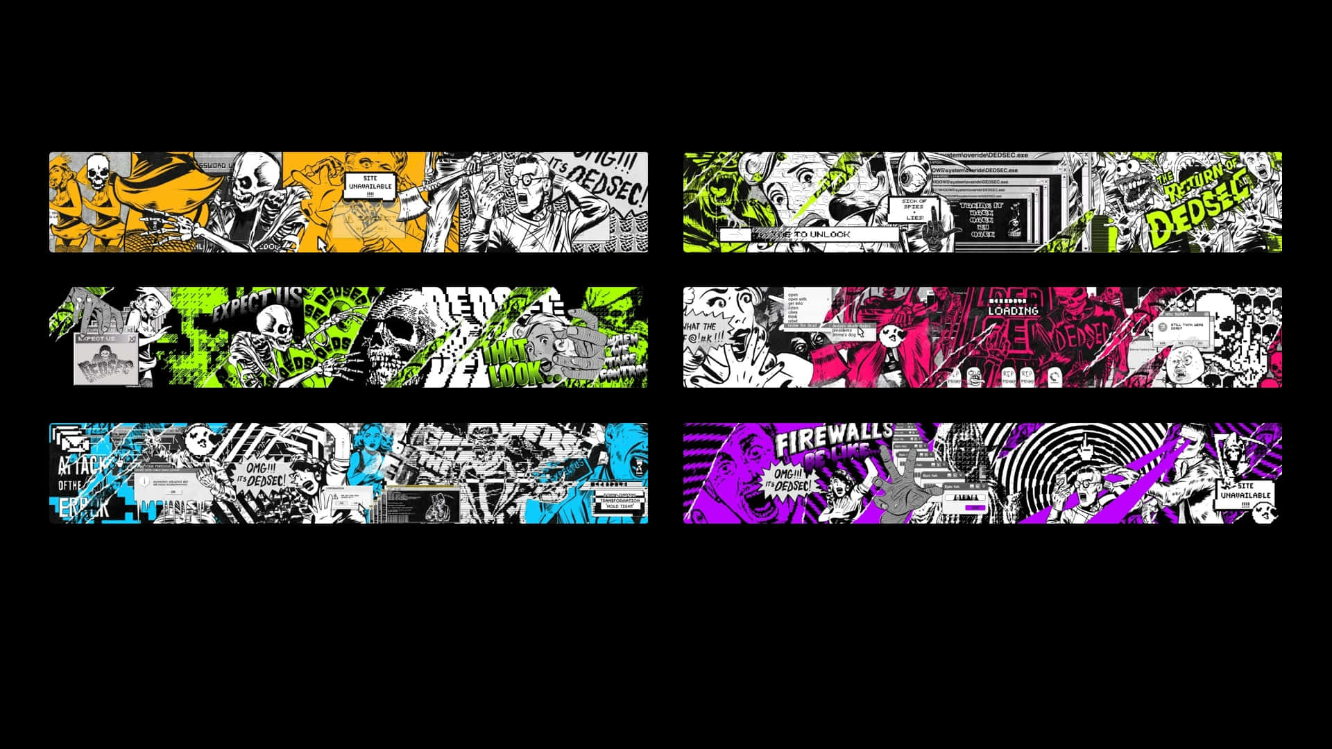 Dedsec_ Graffiti_ Banner_ Collage Wallpaper