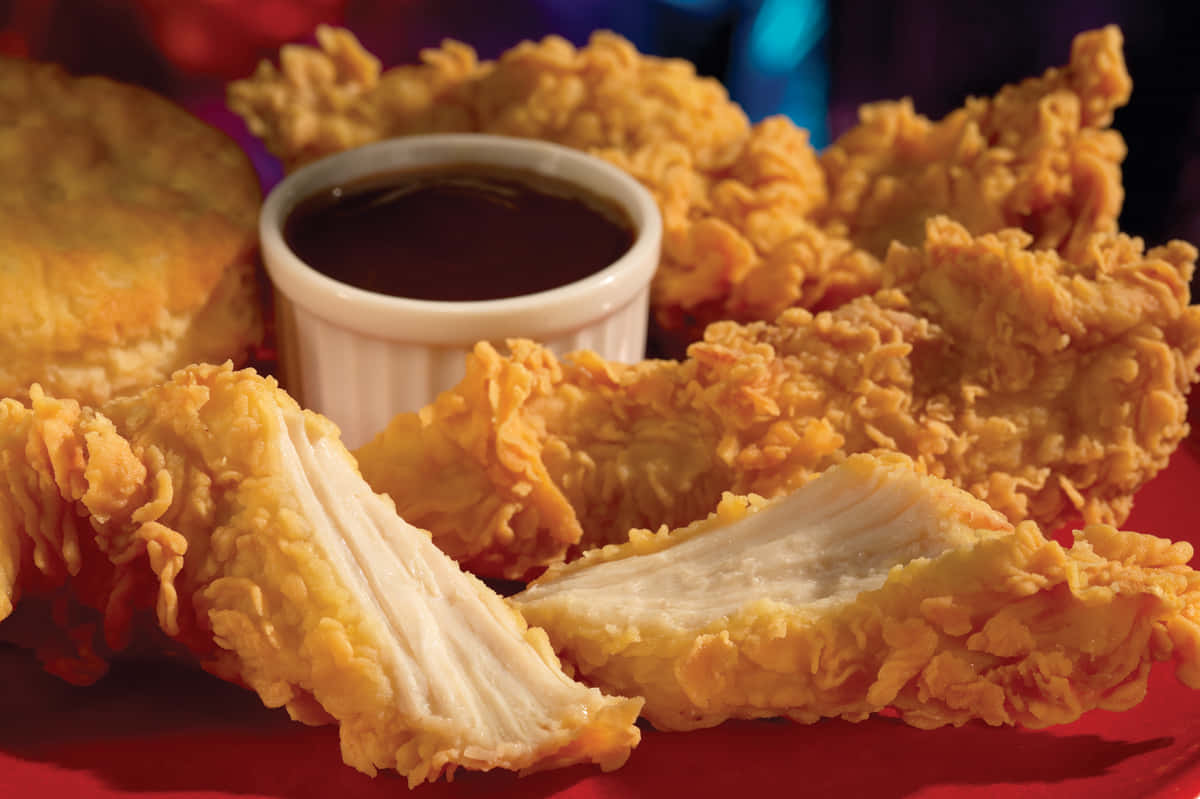 Enjoy a delicious plate of freshly cooked deep fried food!