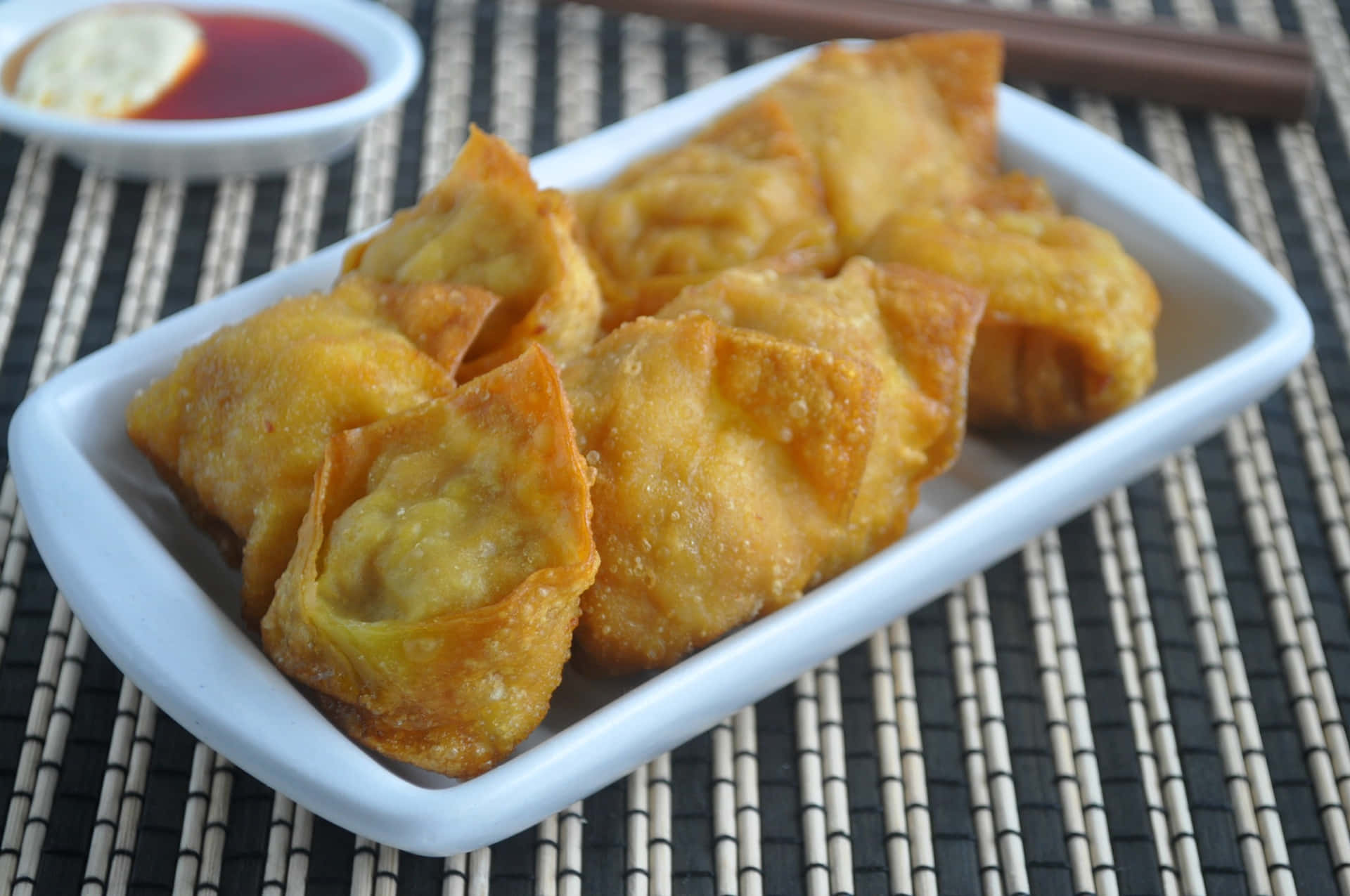 Fried Dumplings With Dipping Sauce