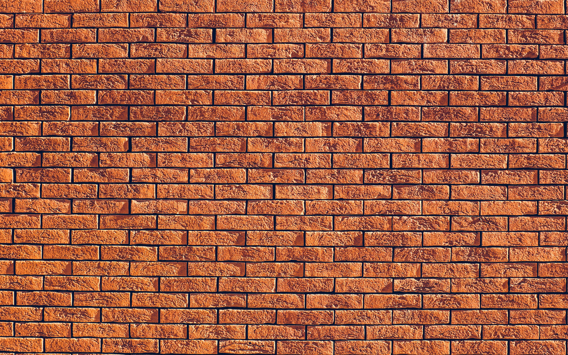 Deep Orange Brick Texture Wallpaper