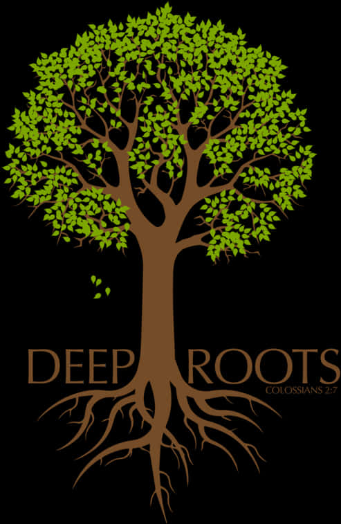 Deep Roots Tree Illustration PNG