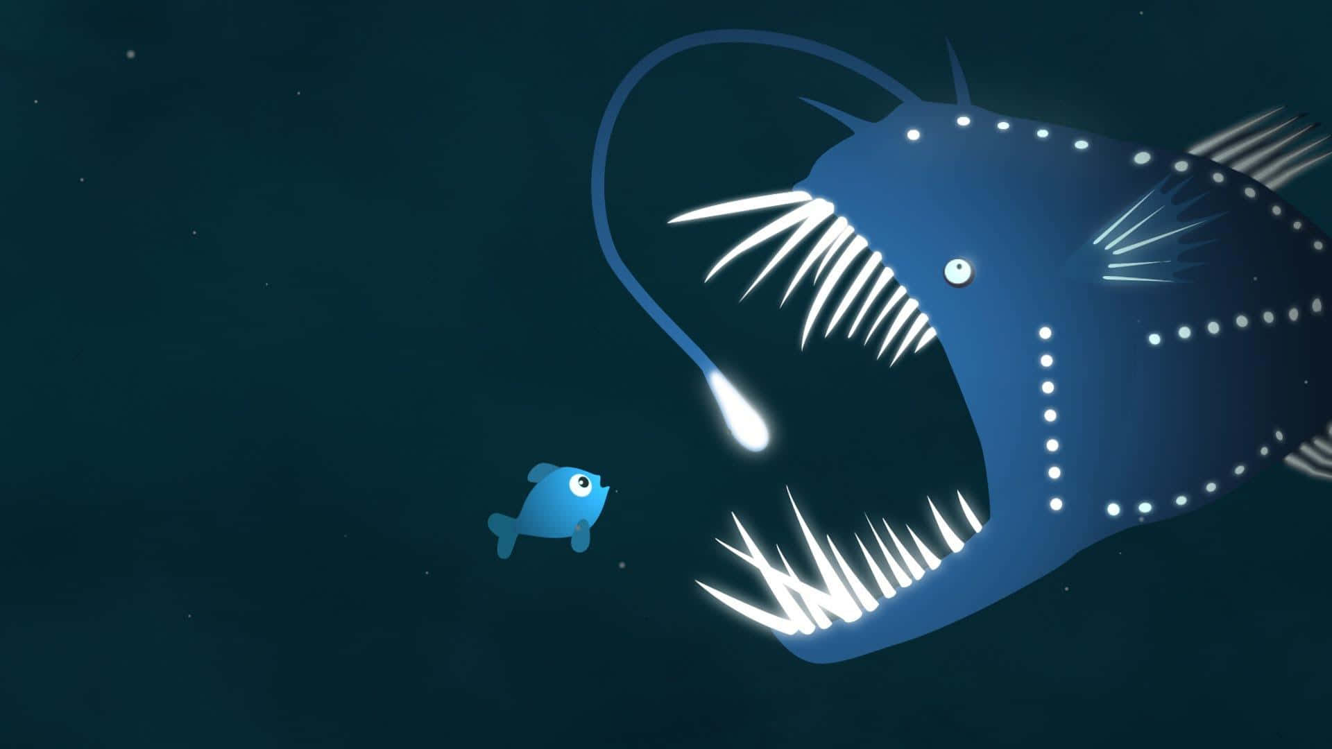 Diepzeeaanglerfish Ontmoeting Achtergrond