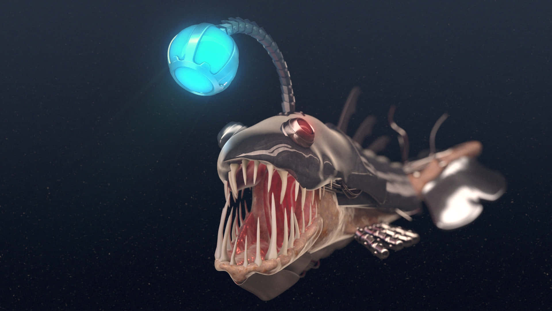 Diepzeeaanglerfish Illustratie Achtergrond