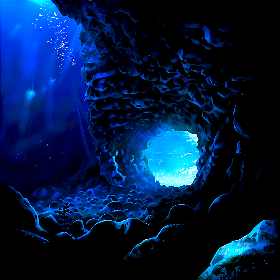Deep Sea Explorers Cave Png Eeg PNG