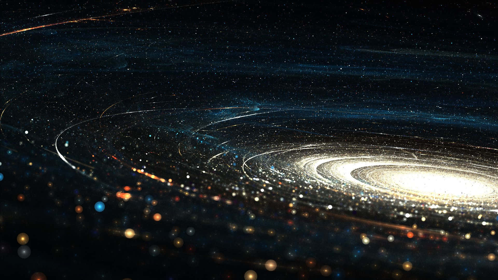 Tiefraumgalaxien-seitenansichtsbilder