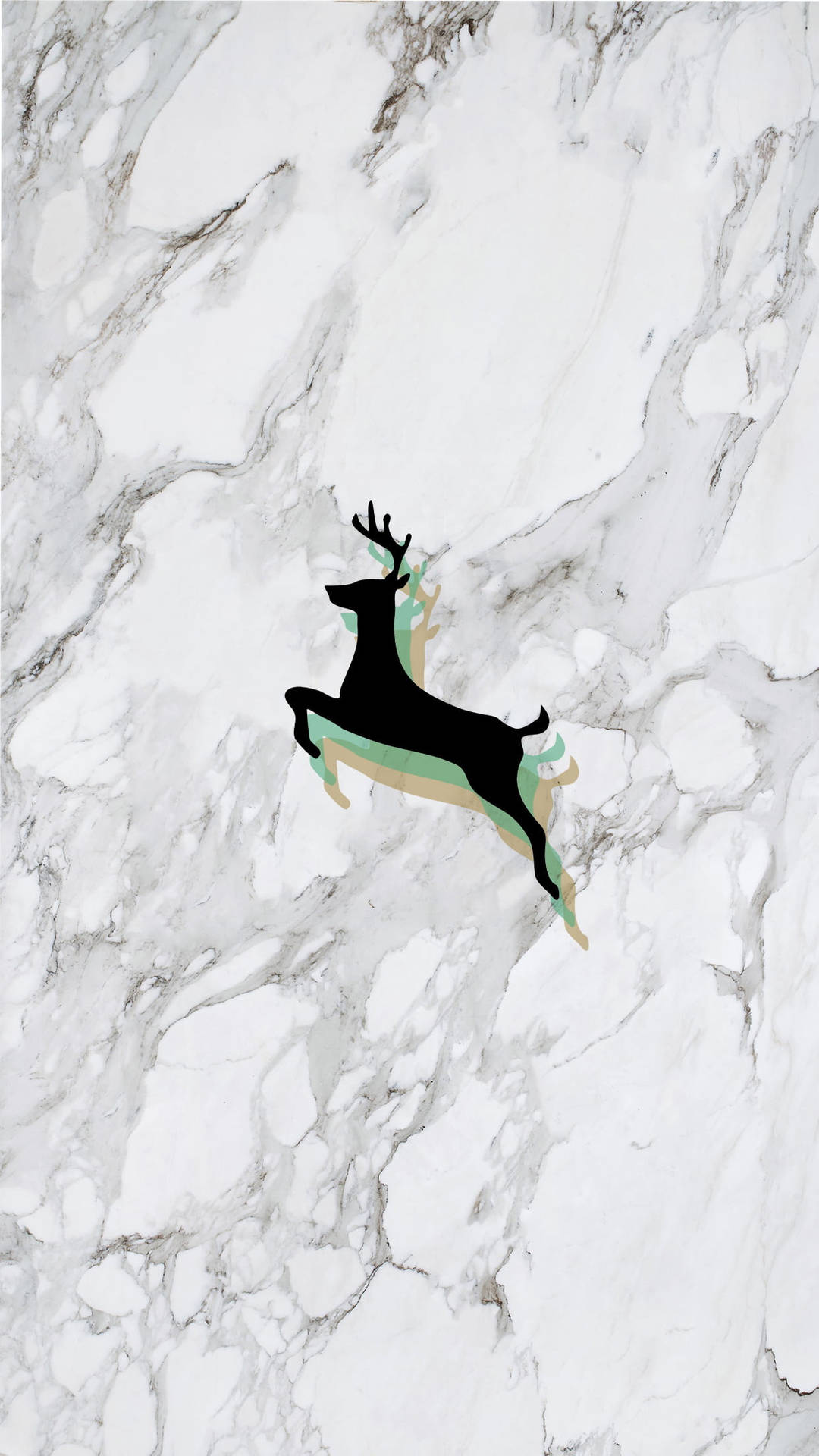 Deer And Marble Iphone Wallpaper
